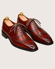 Mahogany wingtip oxford