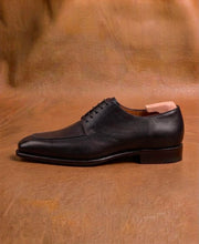 Black Split Toe Derby Shoes for Men