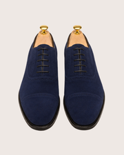 Navy Blue Suede Oxford