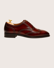 Burgundy wingtip oxford