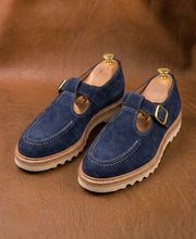 Navy Blue Strap Loafers for Men