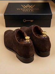 Dark brown suede oxford