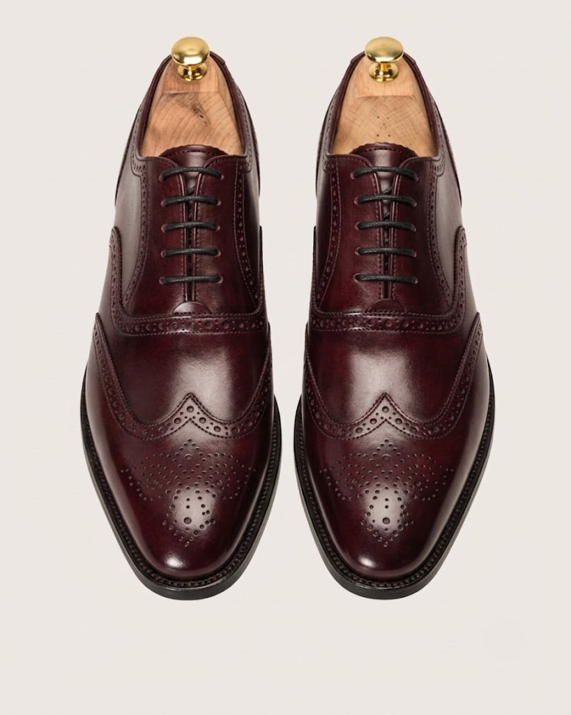 Burgundy wingtip oxford A-32