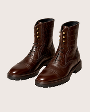 Men's Dark Brown Norwegian Stitch Boots
