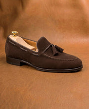 Dark brown tassel loafers