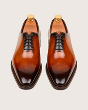 Brown patina whole-cut oxford