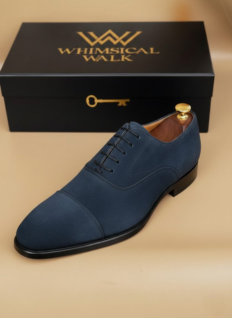 Navy suede oxford