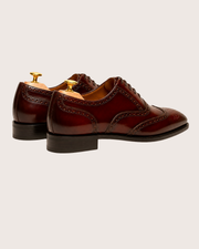 Burgundy wingtip oxford