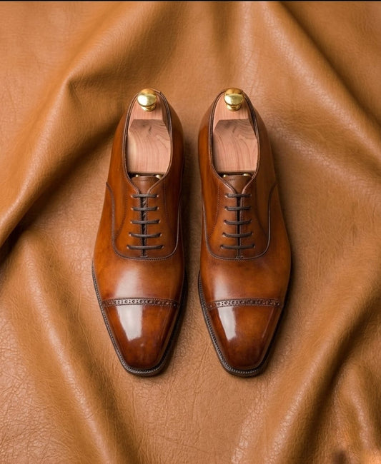 Tan chiselled Toe Oxford