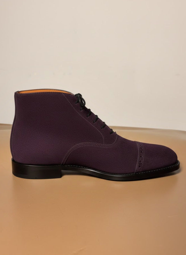 Purple oxford chukka boots