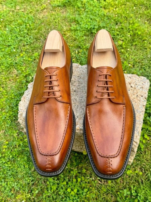 Tan Slip toe derby