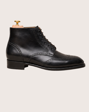 Black Derby Boots for Men, Handmade & Welted