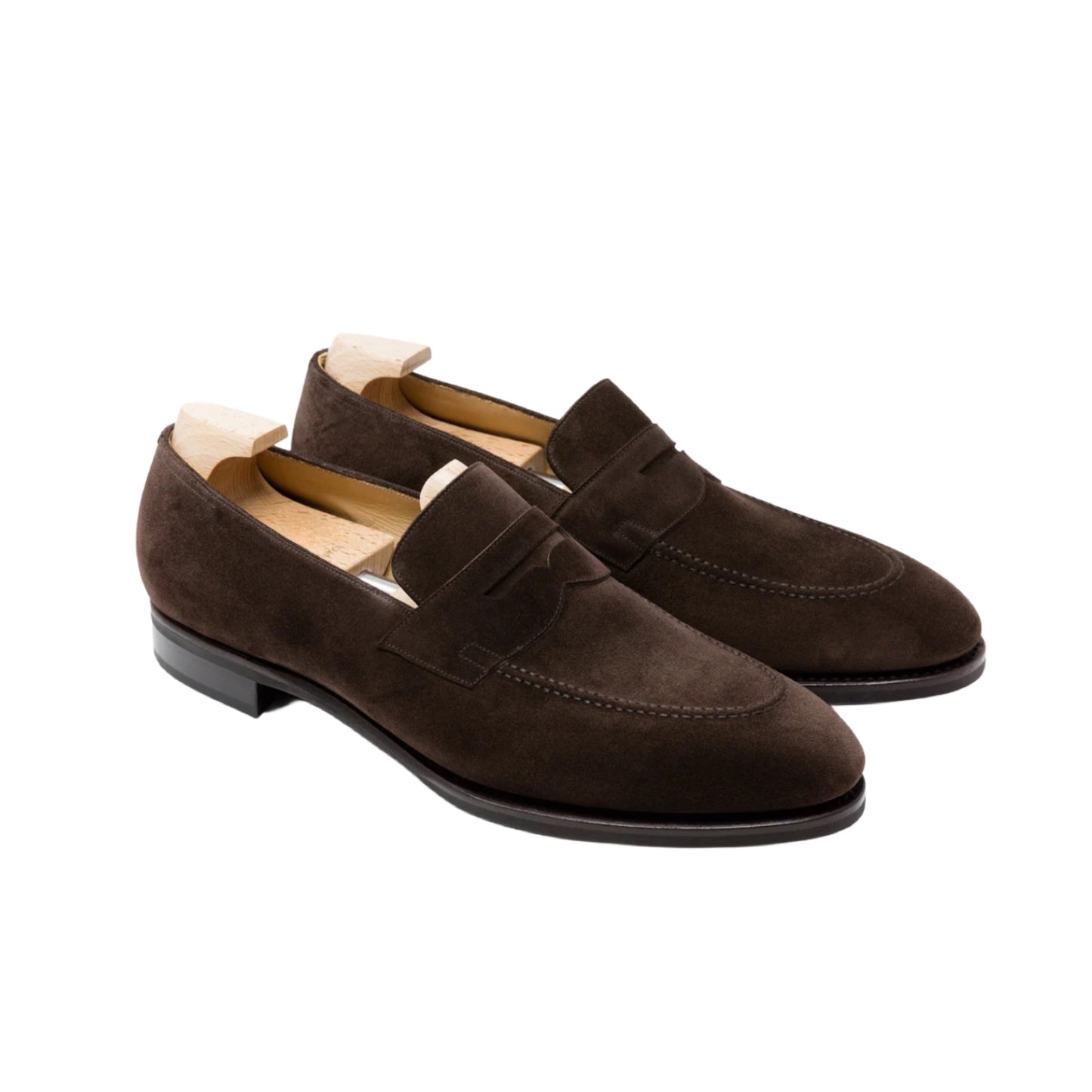 Suede penny loafers