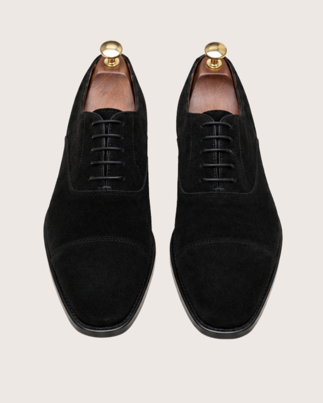 Black suede oxford