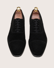 Black suede oxford
