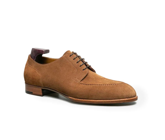 Mustard suede leather derby