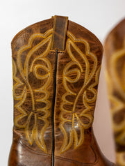 Brown vintage cowboy boots