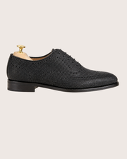 Black stingray wingtip oxford