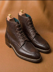 Brown Norwegian Stitch Derby Boots