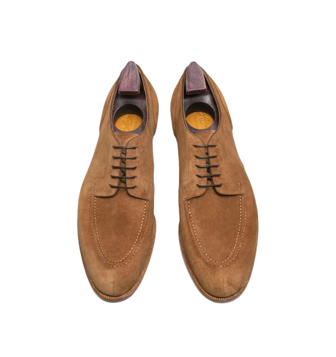 Mustard suede leather derby