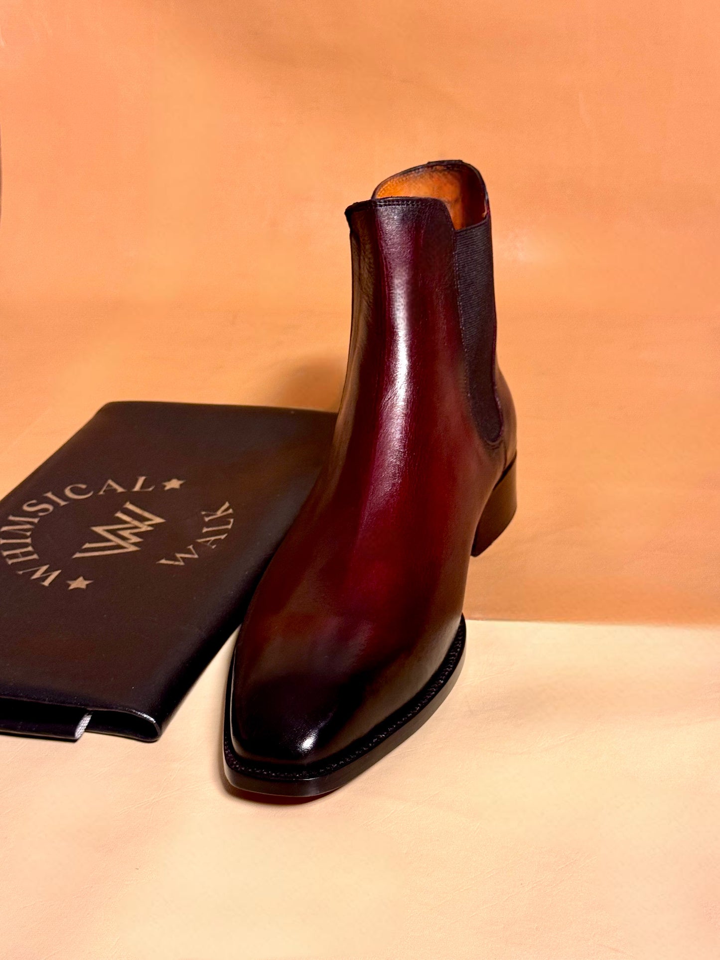 Burgundy Chelsea boots
