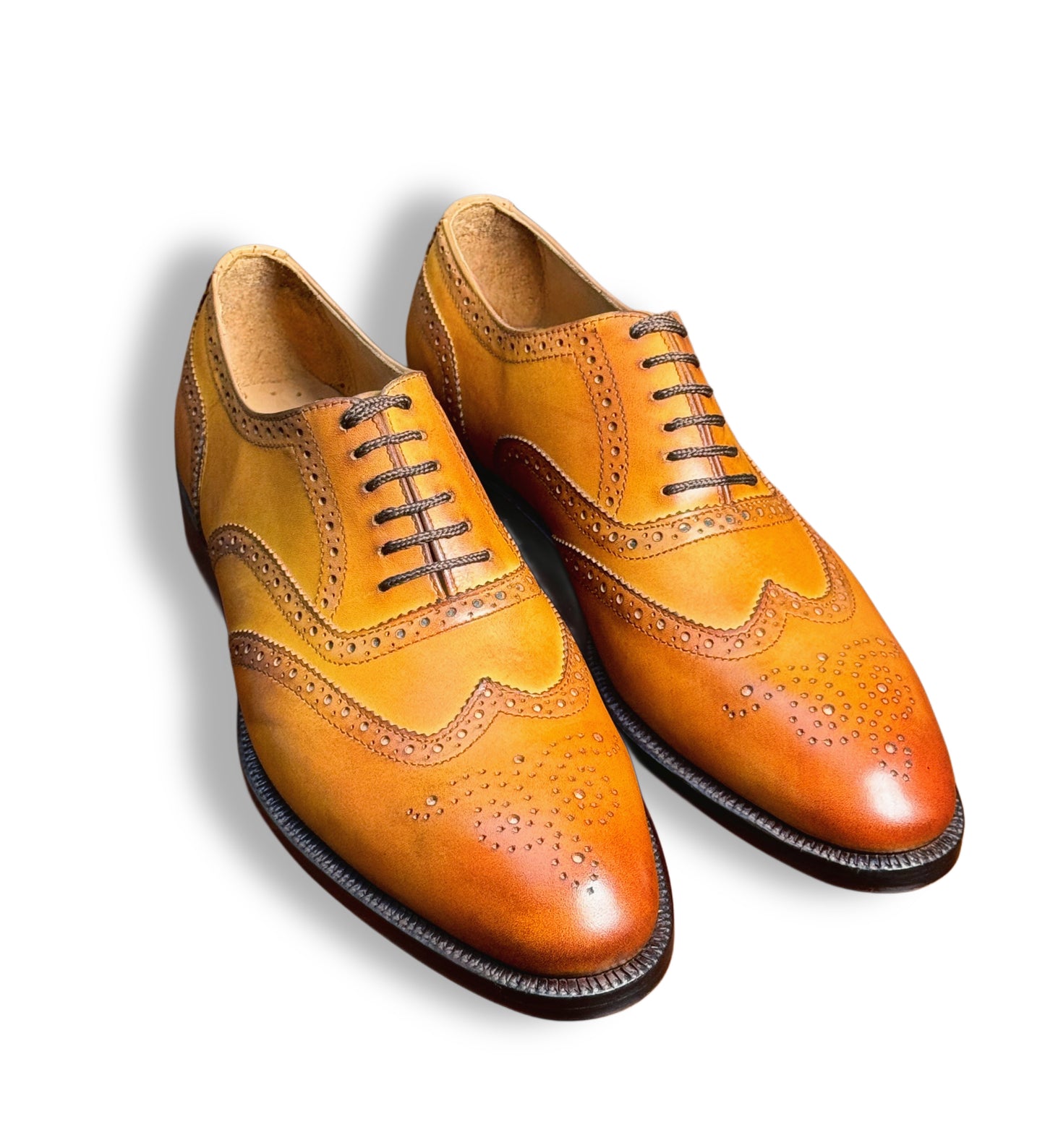 Gold semi brogue oxford