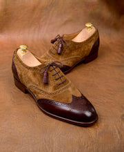 Hand welted stitching around the sole edge, viewed from the side