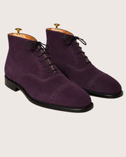 Purple oxford chukka boots