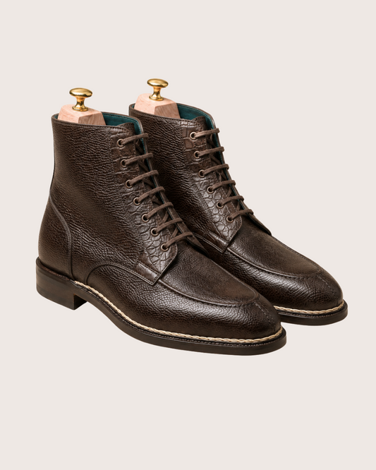 Brown Norwegian Stitch Derby Boots