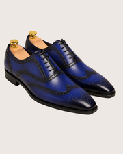 Blue wingtip oxford