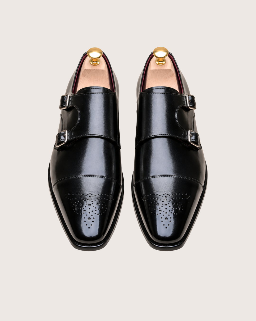 Black Double monkstrap