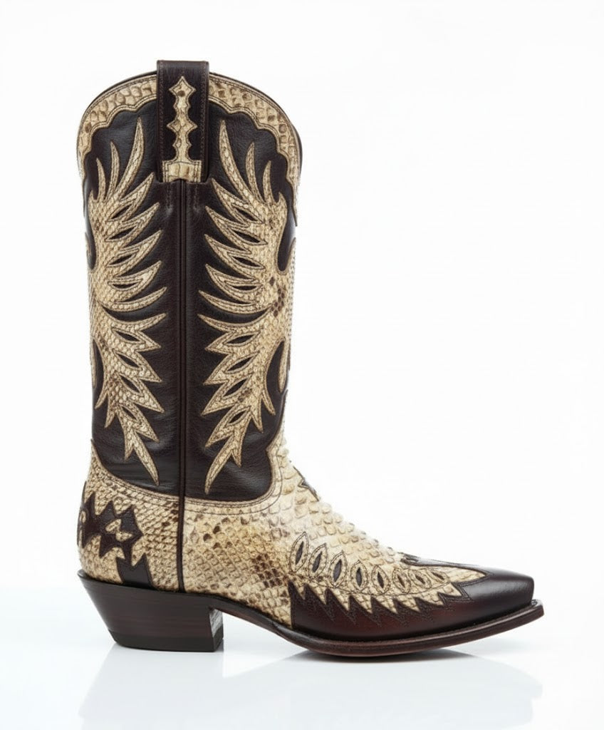 Snake pattern Full-Quill Cowboy Boots