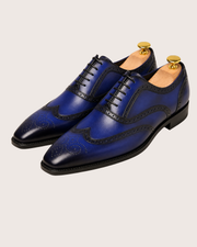 Blue wingtip oxford