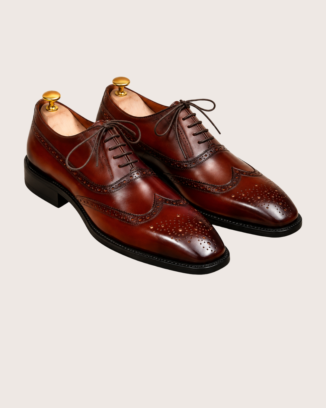 Mahogany wingtip oxford