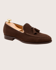 Dark brown tassel loafers