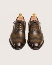 Brown patina wingtip oxford