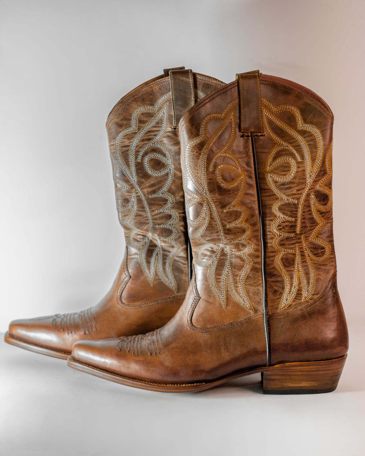 Brown vintage cowboy boots