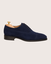 Navy Blue Suede Oxford