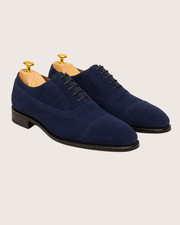 Navy Blue Suede Oxford