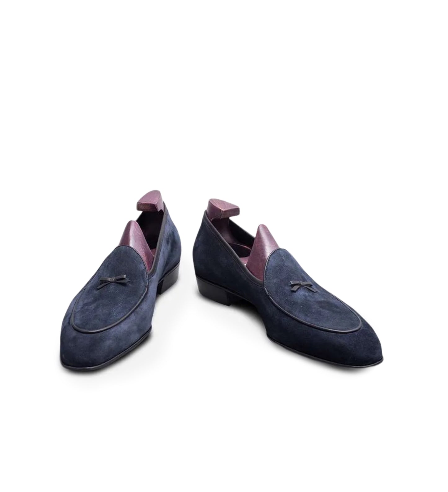 Blue tassel loafers