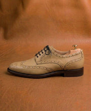 Men's Beige Derby Shoes