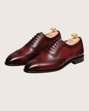 Red wingtip oxfords