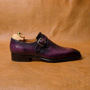 Purple patina single monkstrap