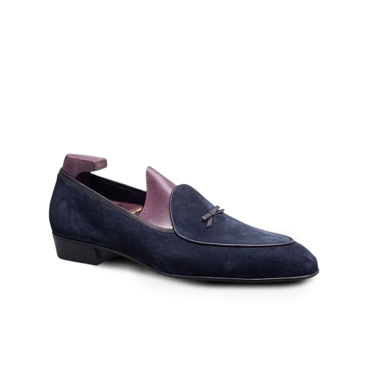 Blue tassel loafers