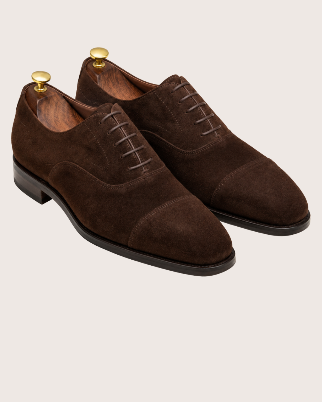 Dark brown suede oxford