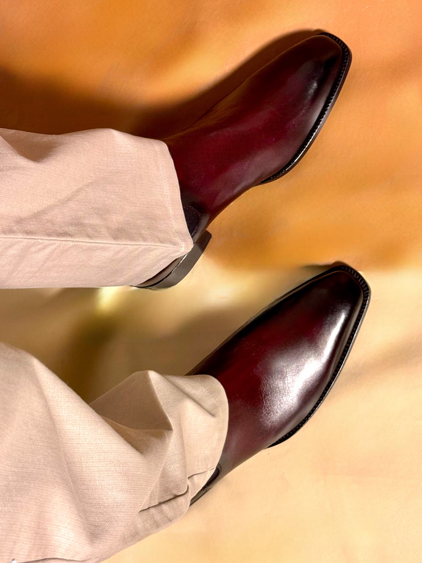 Burgundy Chelsea boots