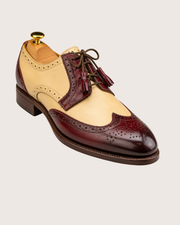 Burgundy wingtip Derby