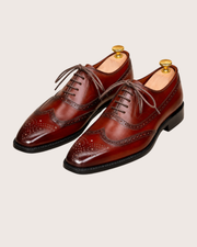 Mahogany wingtip oxford