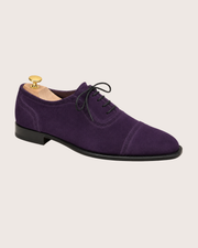 Purple suede oxford