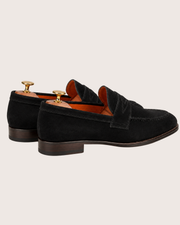 Black Suede Penny Loafer